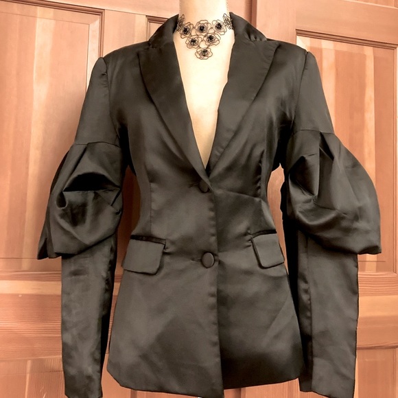 Gigot Sleeve Breasted Blazer - Picture 11 of 16